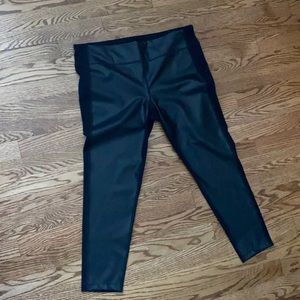 Half leather half black